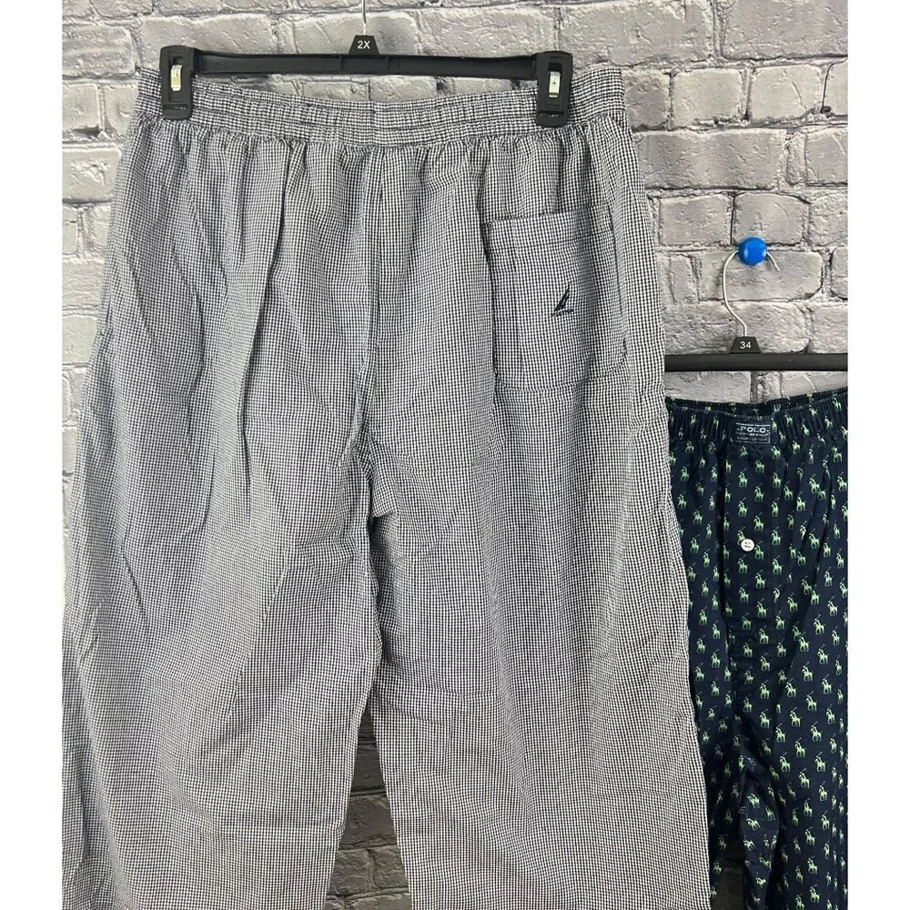 Ralph Lauren Polo Nautica  Mens Pajama Pant Lot‎ of 3 Pair XL